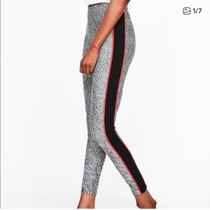 Express High-Waisted Heather Grey Stripe Leggings